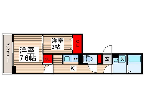 ルリアン北小岩Ⅰの物件間取画像